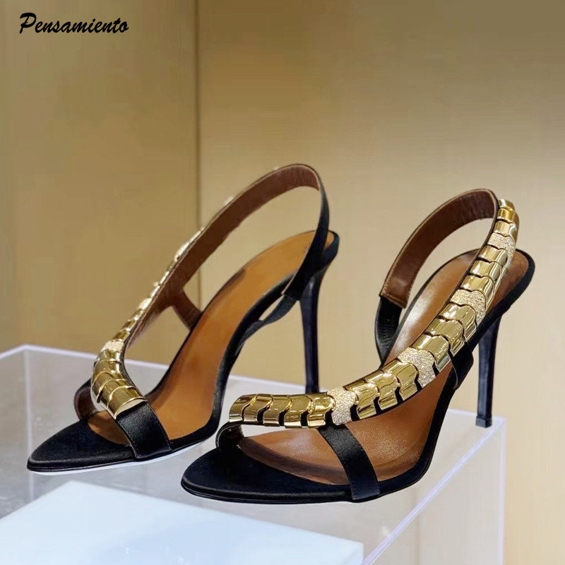 Women'S Formal Wear For Wedding - Sandal Gladiator Wanita Satin Berpayet Rhinestone