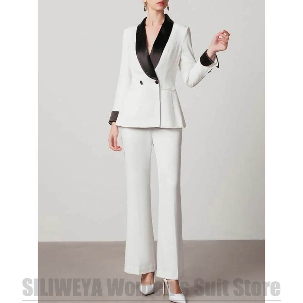 Women Formal Wear White Shirt - Setelan Jas Wanita Putih Dua Kancing