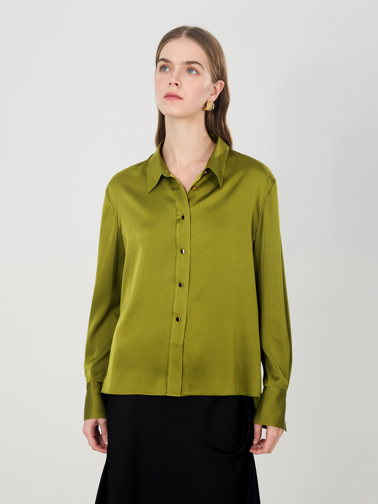 Women Formal Blouses For Evening Wear - Kemeja Sutra Mulberry Baru 2026 Wanita
