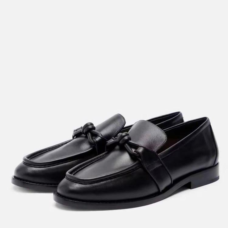 Women Formal Office Wear Shoes - Sepatu Loafer Kulit Wanita dengan Detail