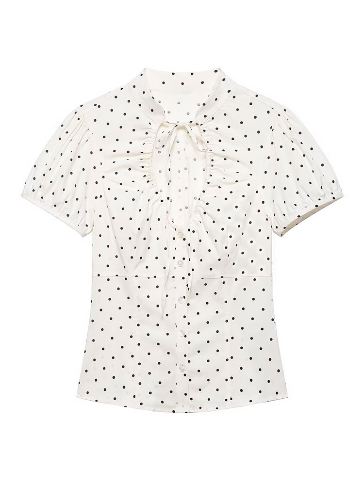 Women Formal Blouses For Evening Wear - HH Vintage Retro Kemeja Putih Wanita