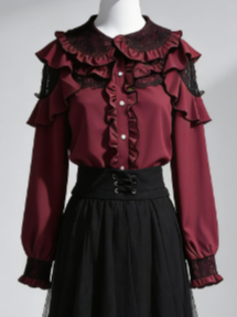 Women Formal Blouses For Evening Wear - Kawaii Harajuku JK Kemeja Kasual Lucu
