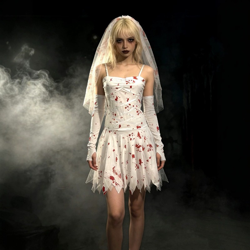 Women'S Formal Wear For Wedding - Kostum Cosplay Pengantin Hantu Vampir Gaun