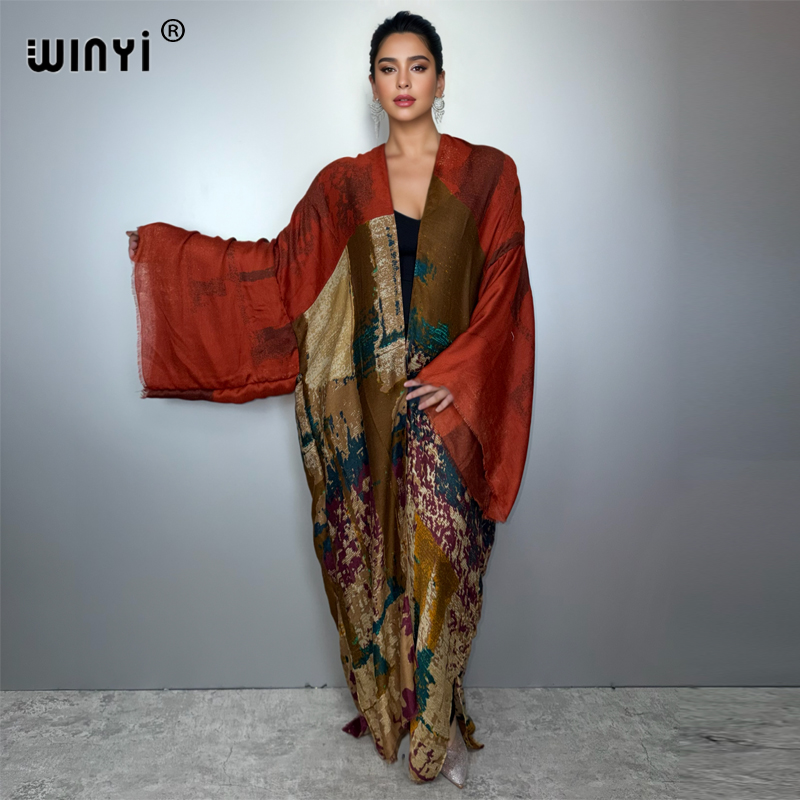 Young Women'S Formal Wear - Kimono WINYI motif minyak, cardigan penutup