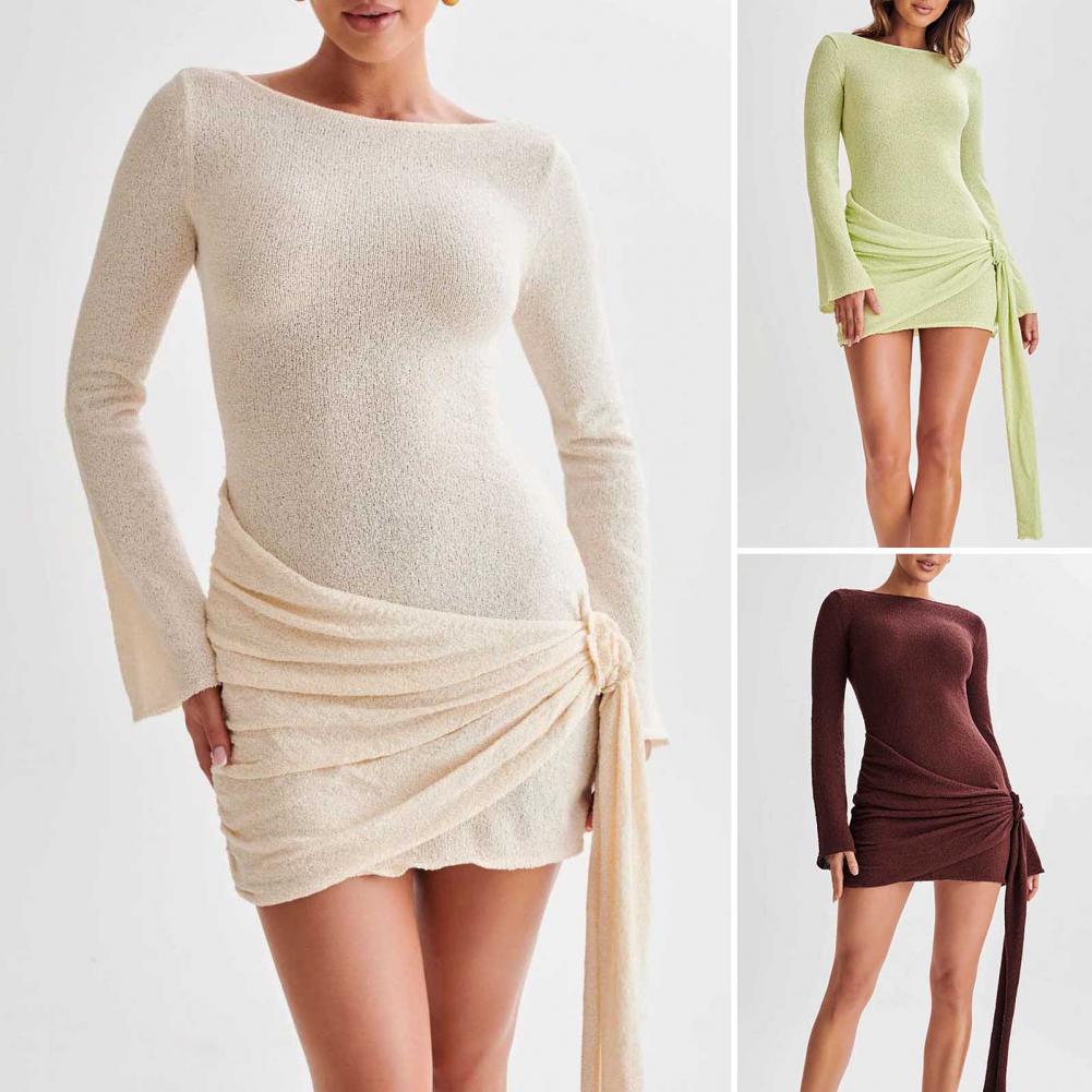 Women Formal Party Wear Dress - Gaun Mini Bodycon Seksi Wanita Lengan
