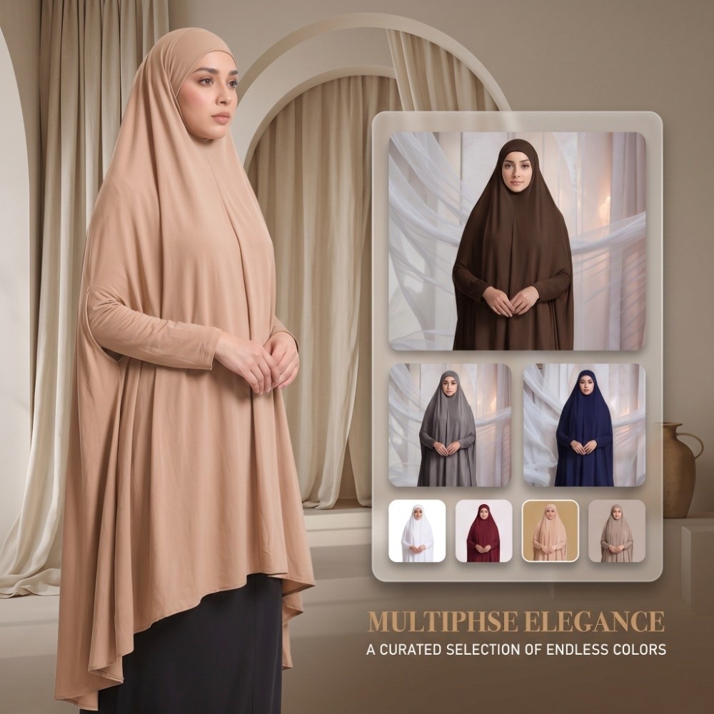 Gamis Muslim Polos Elegan Lemb - Women Formal Wear Hijab ulasan dan harga