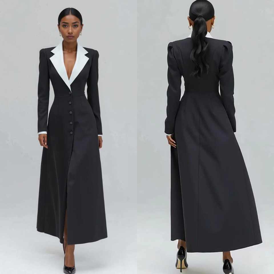 Jaket Blazer Panjang Wanita A  - Women Formal Party Wear Dress ulasan dan harga