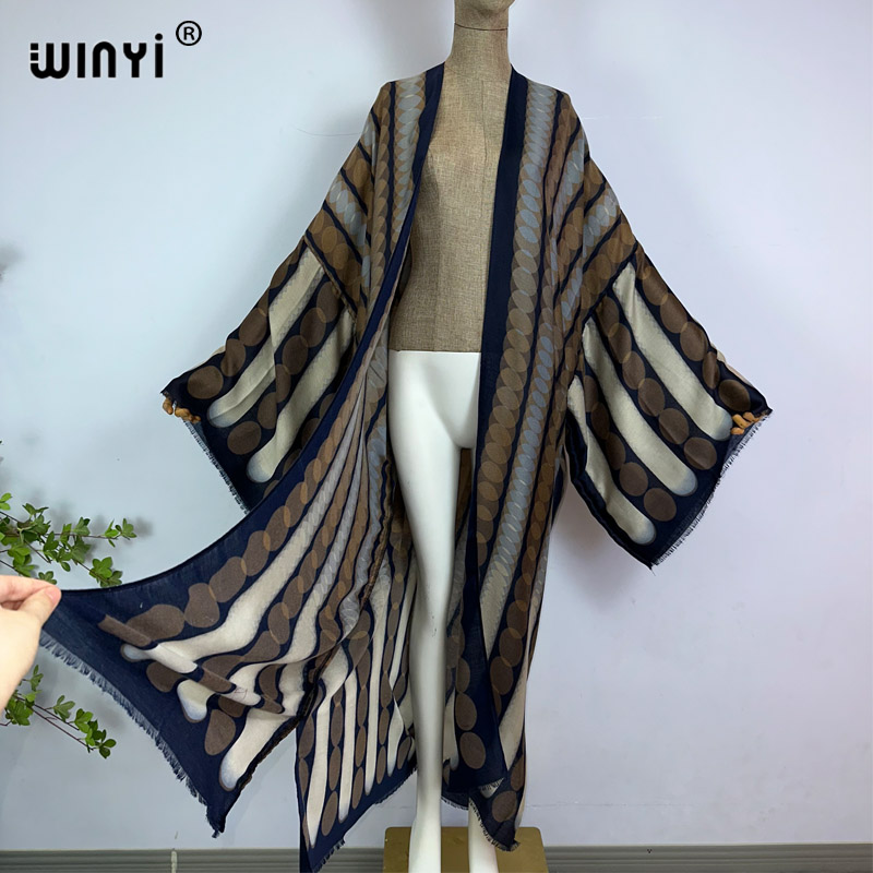 WINYI Kimono Motif Geometris M - Young Women'S Formal Wear ulasan dan harga