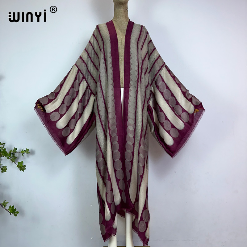 WINYI Kimono Motif Geometris M - Young Women'S Formal Wear ulasan dan harga