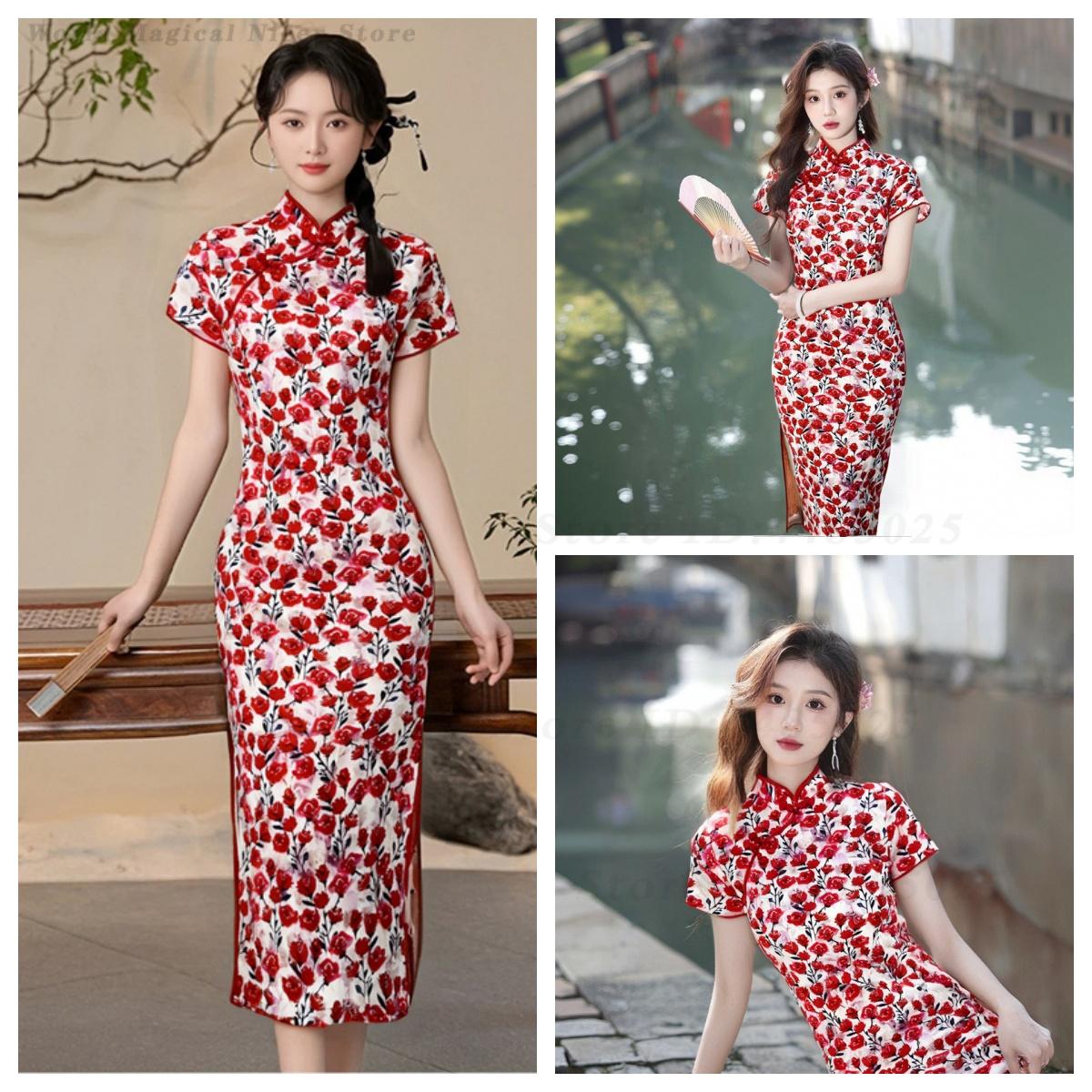 Gaun Qipao Vintage Cina Modifi - Young Women'S Formal Wear ulasan dan harga