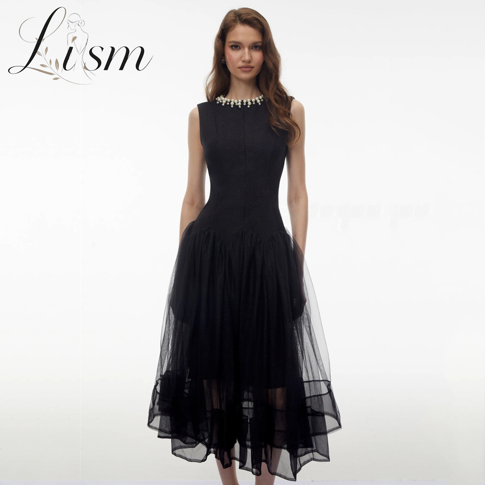 Gaun Prom Hitam Mewah Lism den - Women Formal Wear Black ulasan dan harga