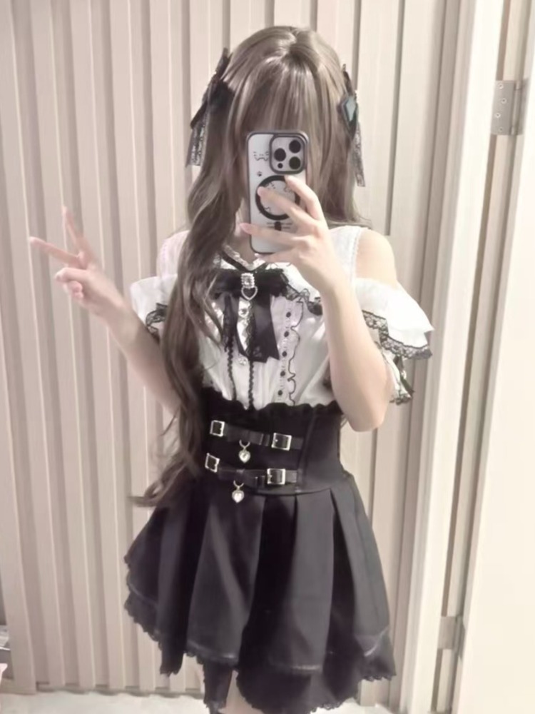 Blus Lolita Jepang Bergaya Ruf - Women Formal Blouses For Evening Wear ulasan dan harga