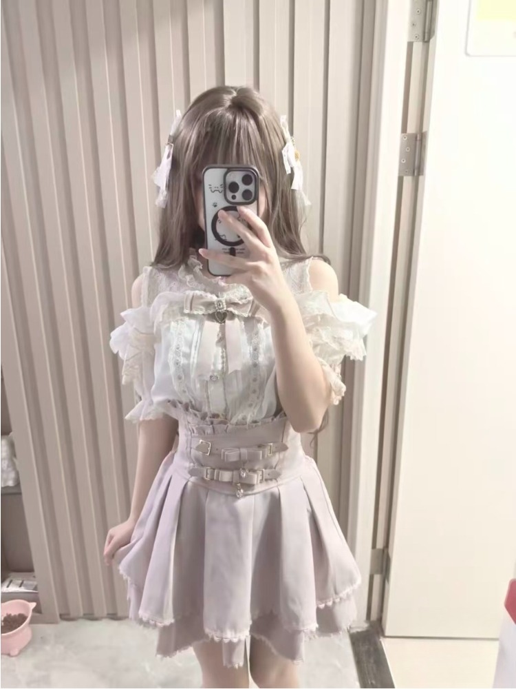 Blus Lolita Jepang Bergaya Ruf - Women Formal Blouses For Evening Wear ulasan dan harga