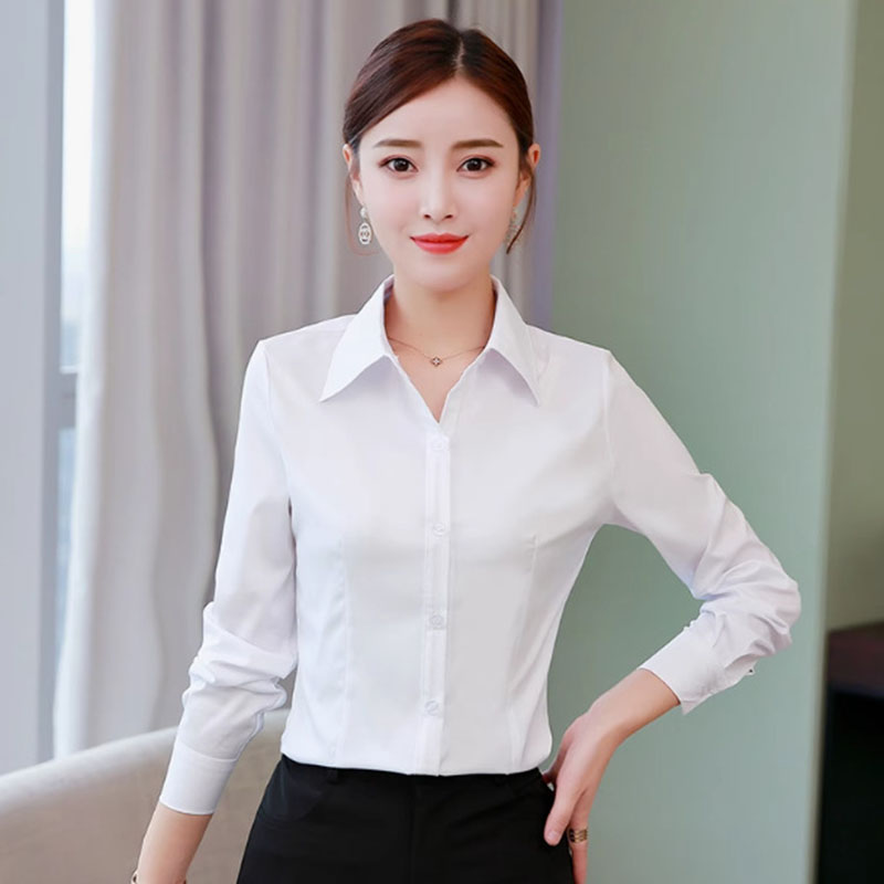 Kemeja Wanita Formal Slim Fit  - Women Formal Wear White Shirt ulasan dan harga