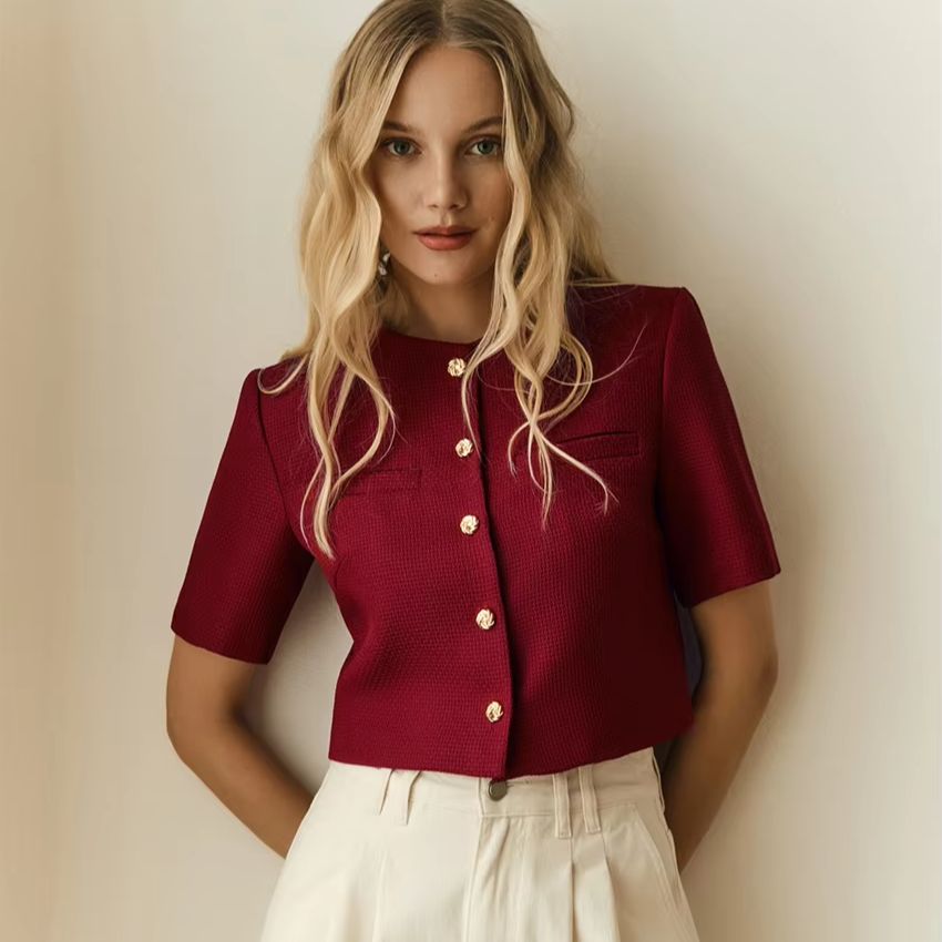 WXOY Blus Kancing Lengan Pende - Women Formal Blouses For Evening Wear ulasan dan harga