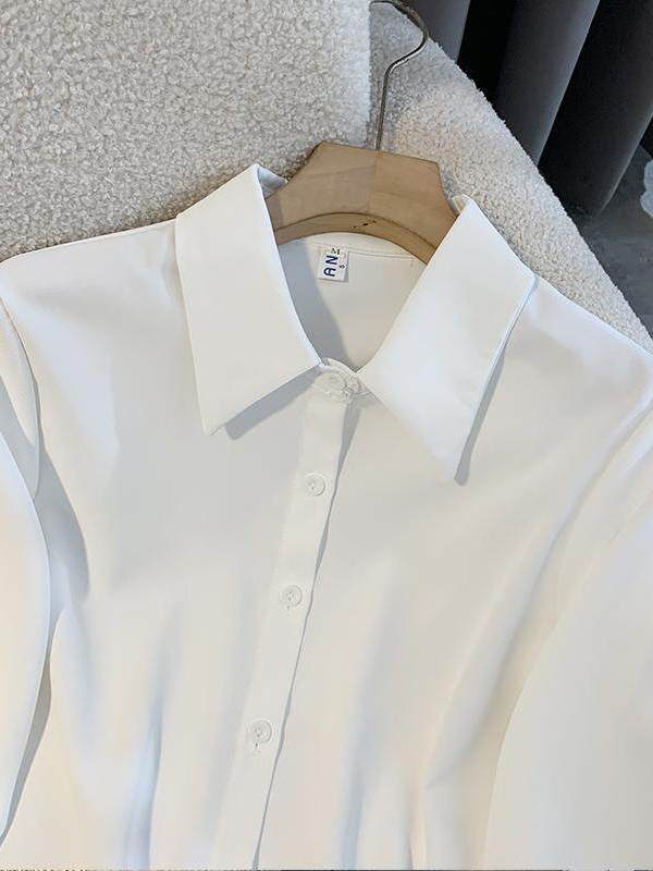 Kemeja Putih Lengan Panjang Lo - Women Formal Wear White Shirt ulasan dan harga