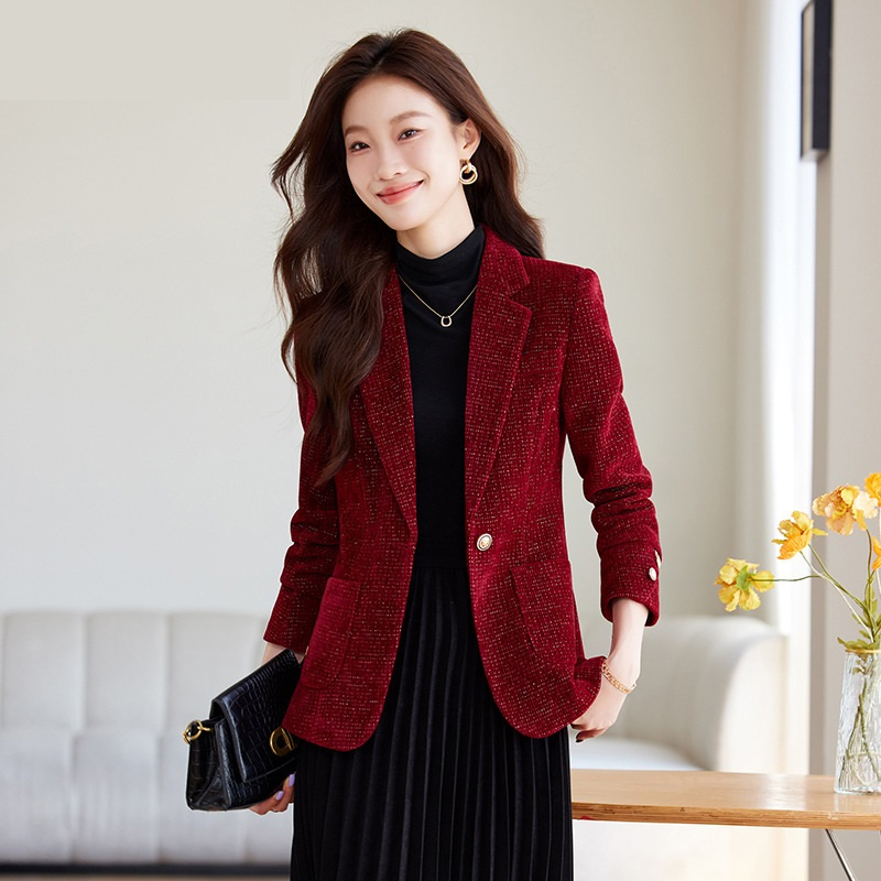 Jas Blazer Wanita Hitam Merah  - Women Formal Wear Black ulasan dan harga