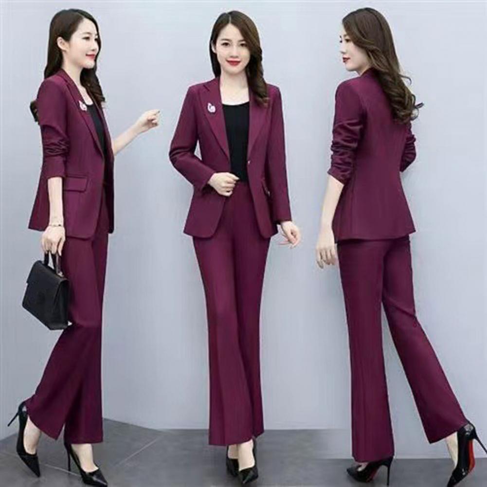 2 Pcs/Set Setelan Jas Formal W - Women'S Formal Wear Jackets ulasan dan harga