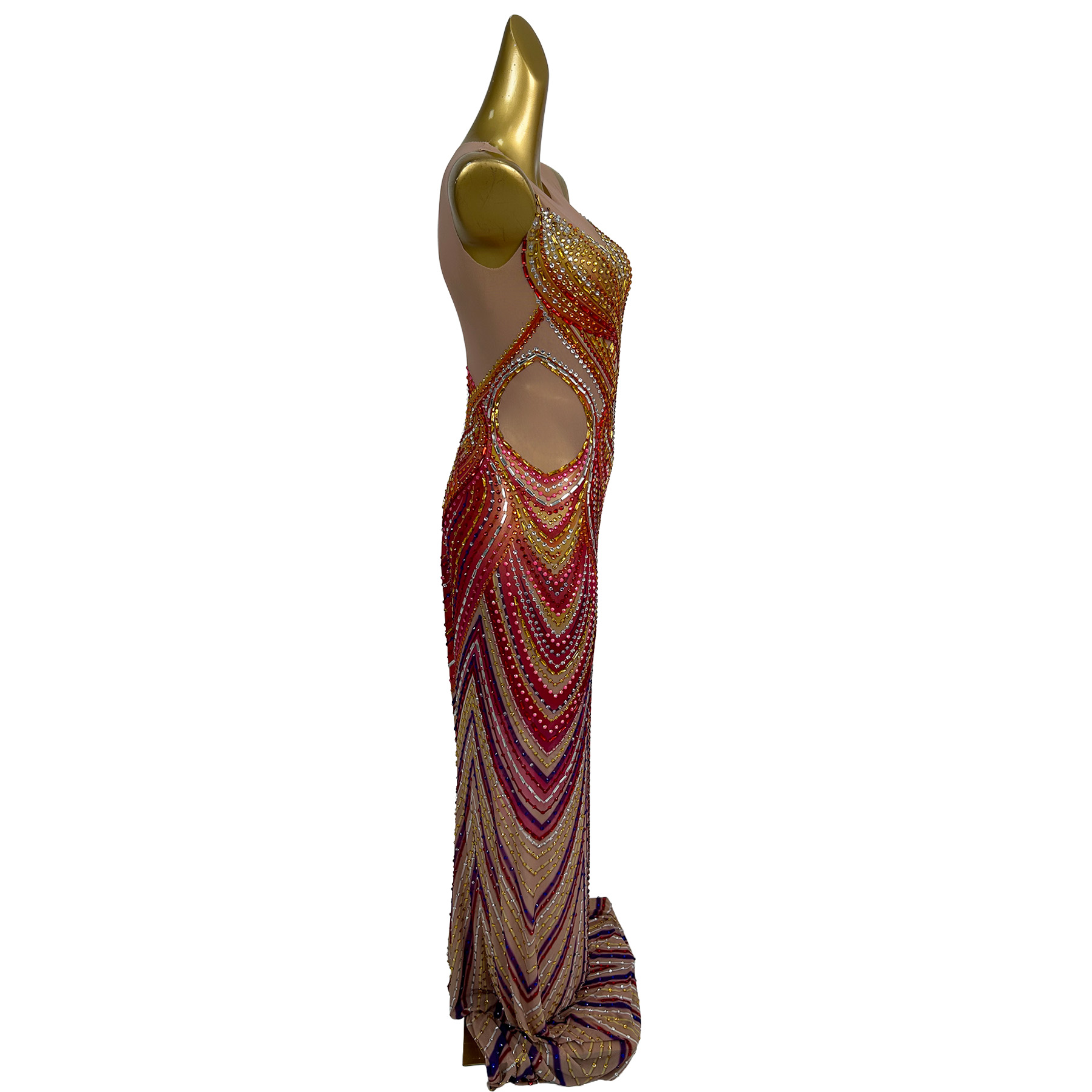 Gaun Panjang Kristal Seksi unt - Women Formal Party Wear Dress ulasan dan harga
