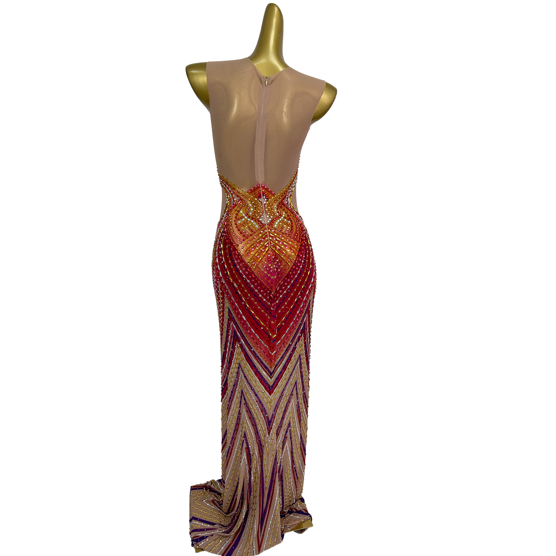 Gaun Panjang Kristal Seksi unt - Women Formal Party Wear Dress ulasan dan harga