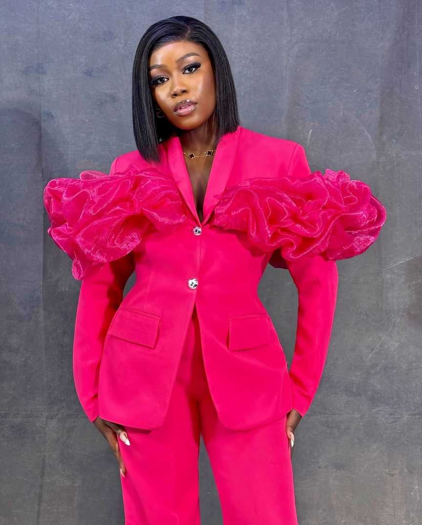 Setelan Celana Wanita Hot Pink - Women Formal Party Wear Dress ulasan dan harga
