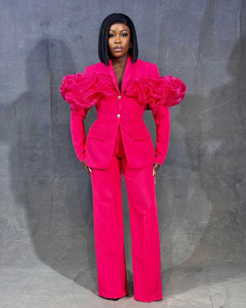 Setelan Celana Wanita Hot Pink - Women Formal Party Wear Dress ulasan dan harga